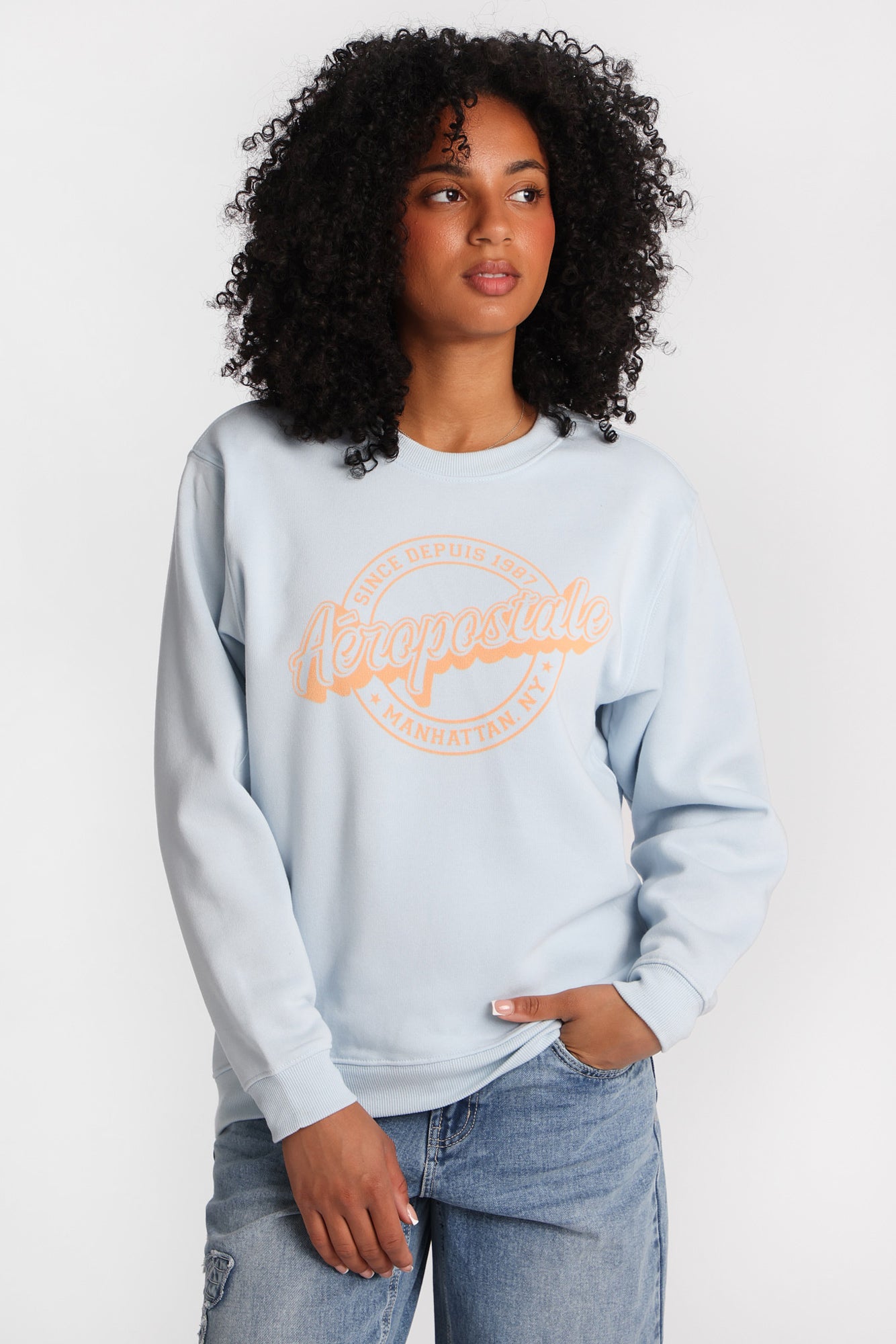 AERO Heritage Graphic Oversized Crew Neck Sweatshirt