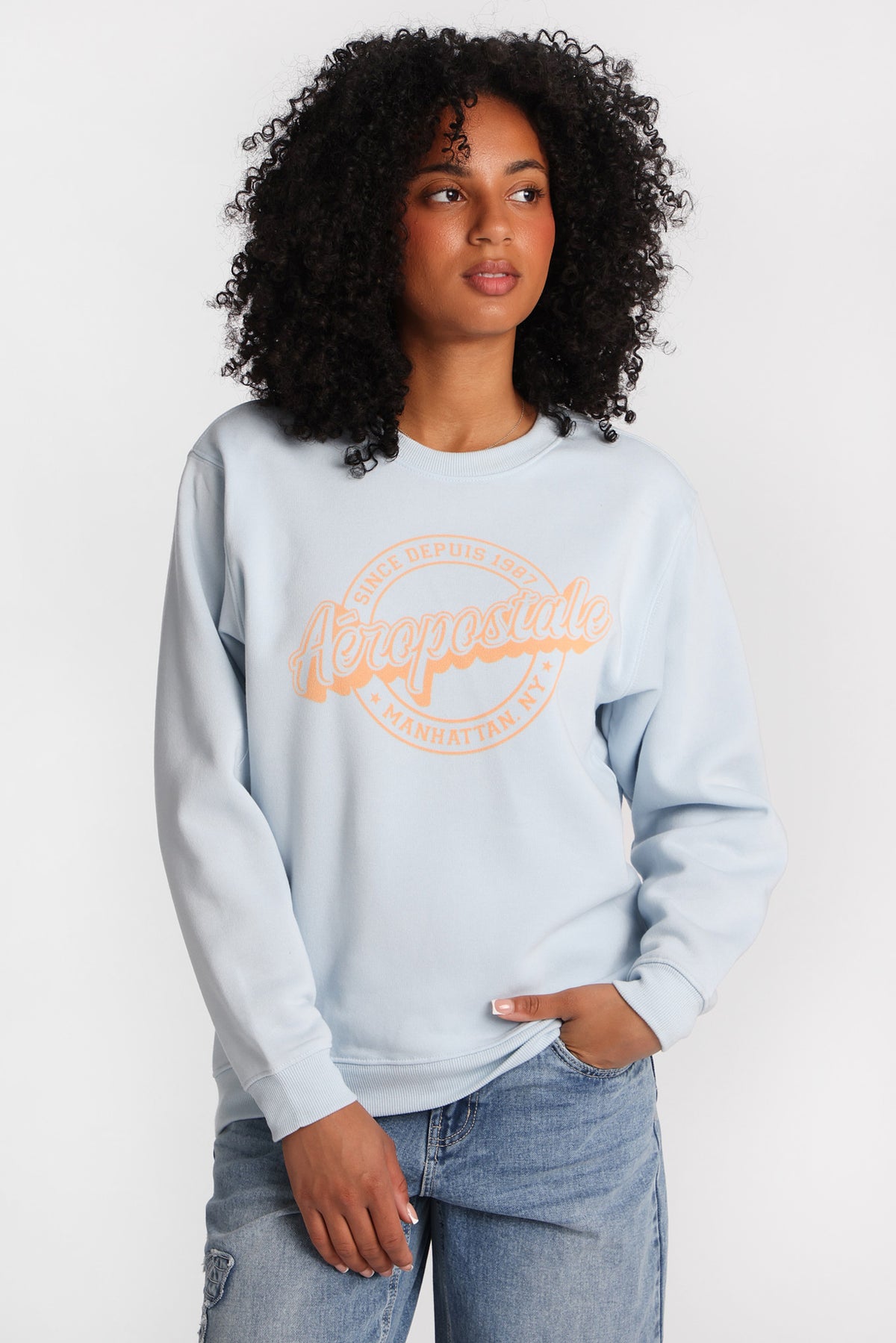 AERO Heritage Graphic Oversized Crew Neck Sweatshirt