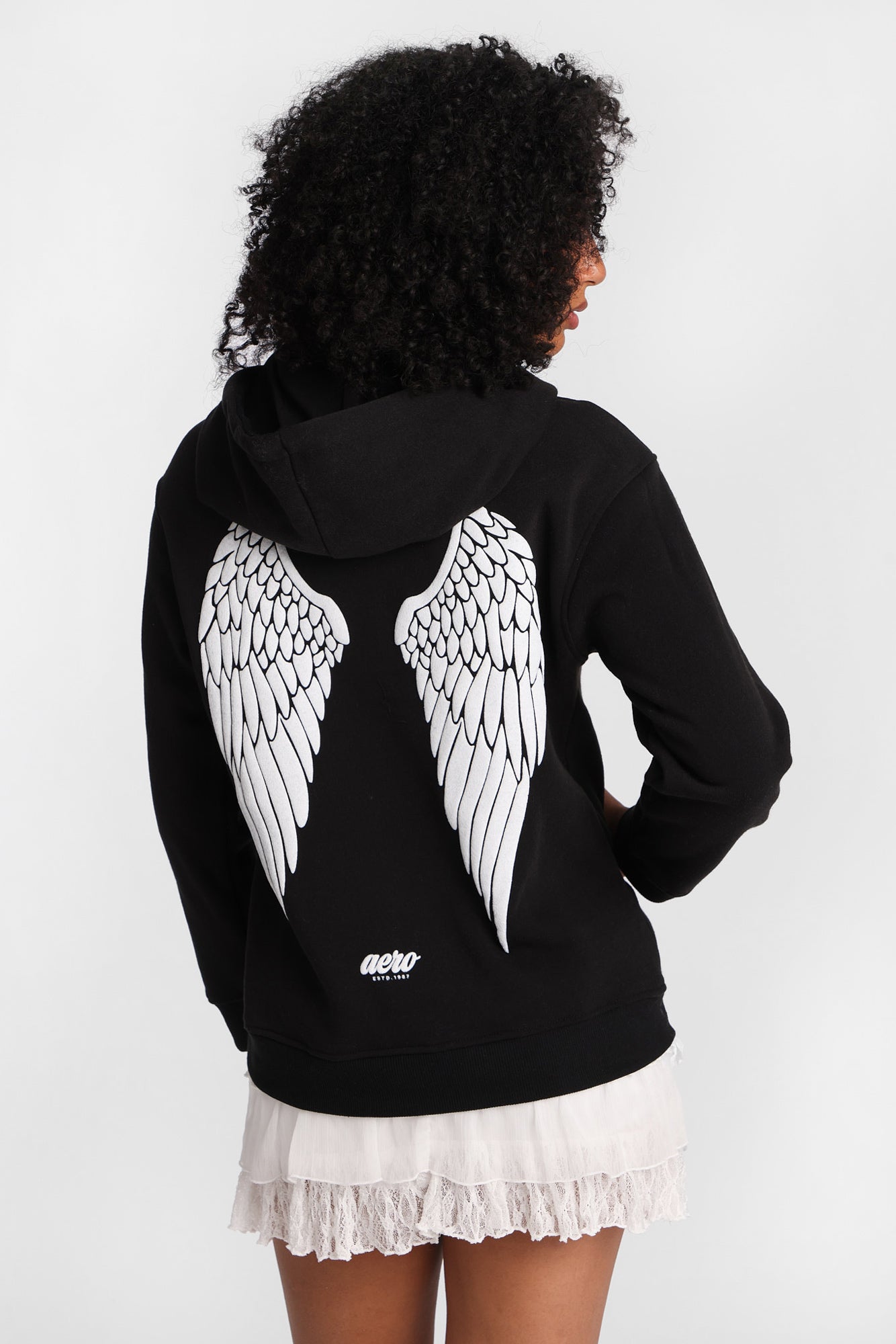 AERO Angel Wings Graphic Boyfriend Hoodie