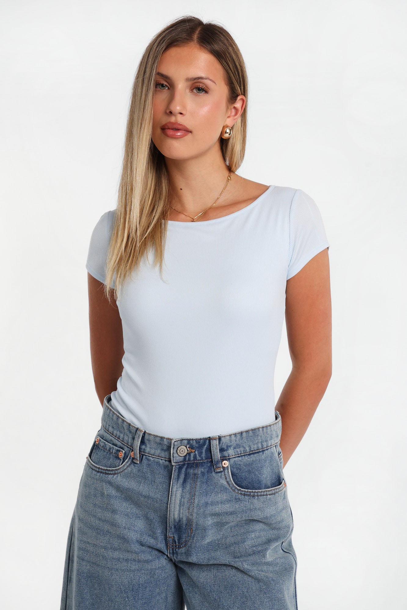 AERO Super Soft Short Sleeve Boat Neck Bodysuit