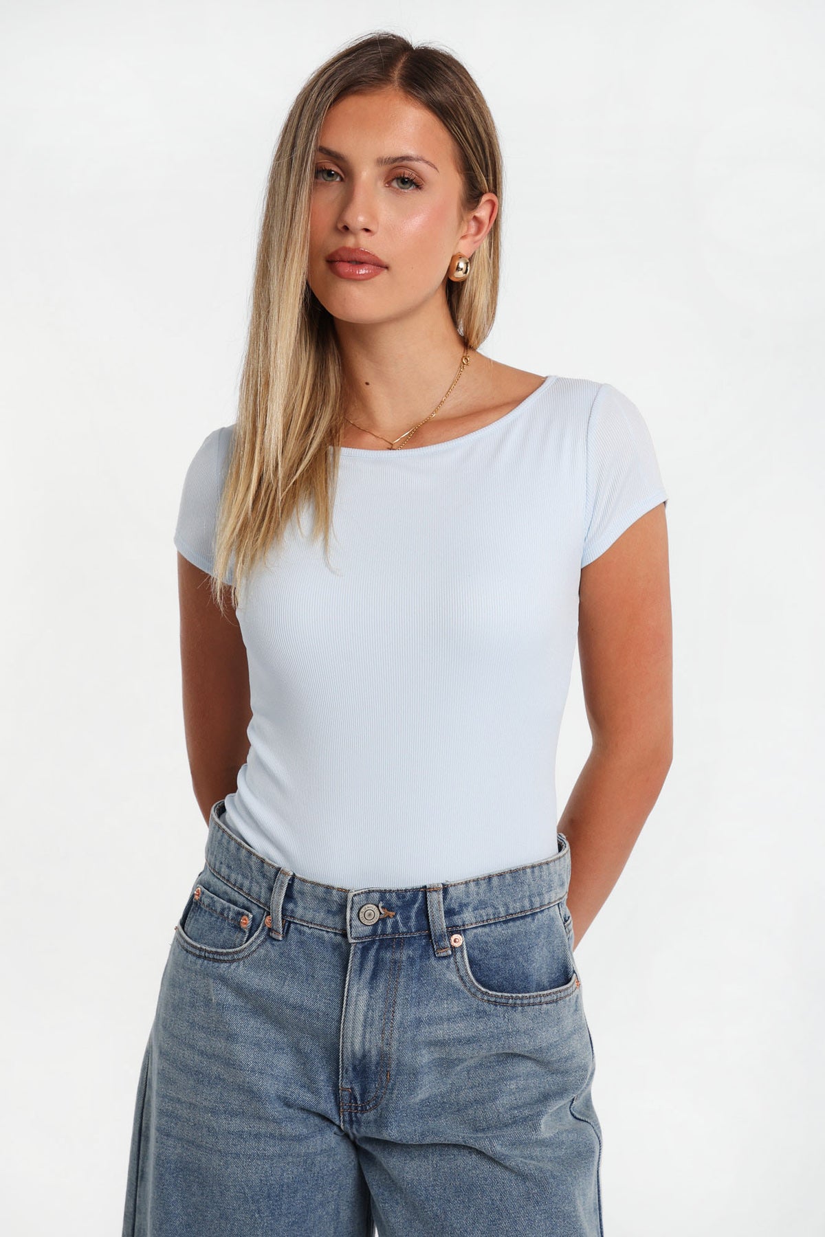 AERO Super Soft Short Sleeve Boat Neck Bodysuit