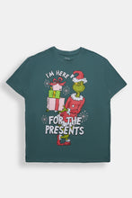 T-shirt coupe garçonne imprimé cadeaux le Grincheux thumbnail 1
