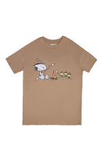 T-shirt décontractée imprime? graphique Camp Snoopy Marshmallow Fire thumbnail 1