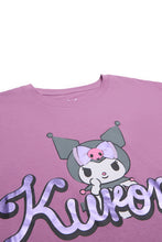 T-shirt décontracté imprimé graphique Kuromi Graffiti thumbnail 2