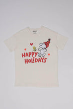 T-shirt décontracté imprime? graphique Peanuts Snoopy Holidays thumbnail 1