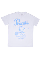 T-shirt décontracté imprimé graphique Peanuts Snoopy Tennis Club thumbnail 1