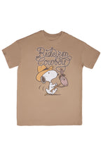 T-shirt décontracté imprimé graphique Peanuts Snoopy Cowboy thumbnail 1