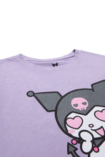 T-shirt décontracté imprimé graphique Kuromi Hearts thumbnail 2