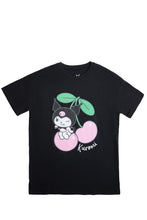 T-shirt décontracté imprimé graphique Kuromi Cherry thumbnail 1