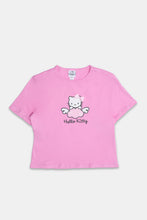 Hello Kitty With Ribbon Bow Graphic Baby Tee thumbnail 1