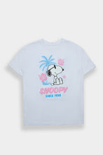 T-shirt coupe garçonne imprimé Peanuts Snoopy Since 1950 Hibiscus thumbnail 1