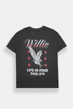 T-shirt coupe garçonne imprimé Willy Nelson thumbnail 1