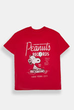 Peanuts Records Graphic Puff Print Relaxed Boyfriend Tee thumbnail 1