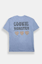 T-shirt coupe garçonne décontractée en délavé millésimé à imprimé Cookie Monster thumbnail 1
