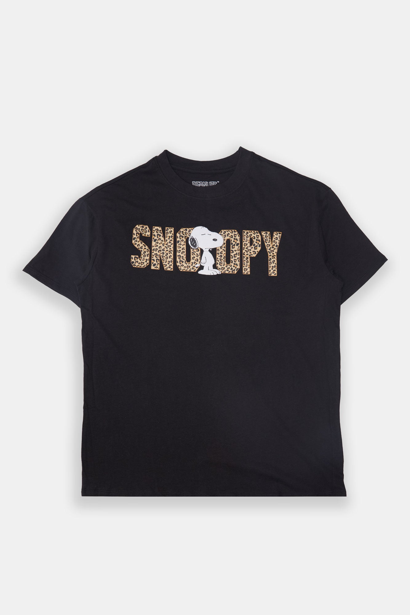 T-shirt coupe garçonne imprime? graphique Peanuts Snoopy léopard