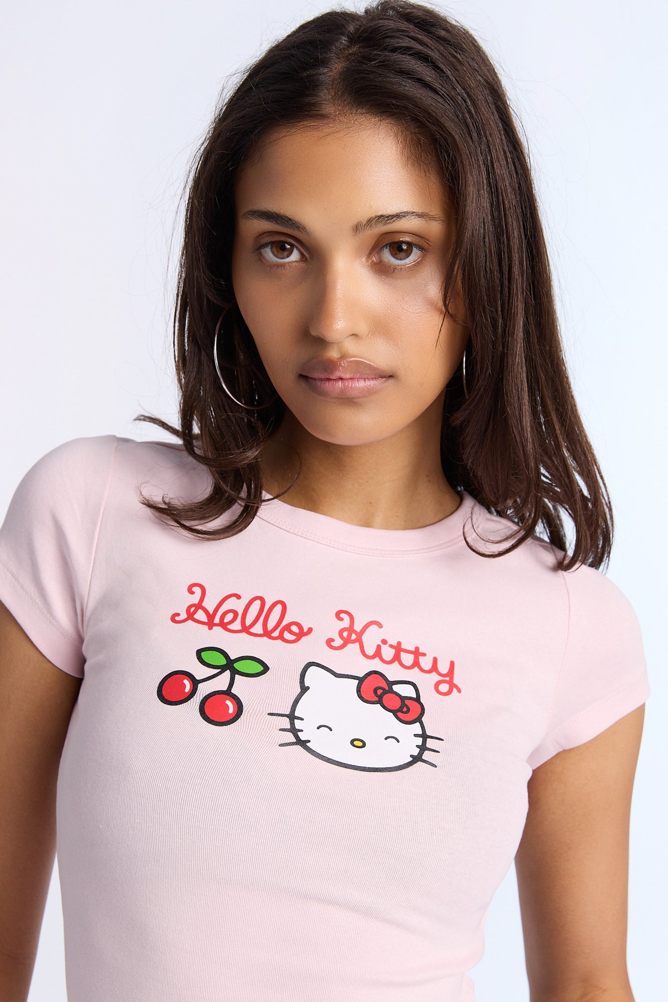 kittyshop♡ Hello Kitty Cherry Graphic Baby Tee – Bluenotes