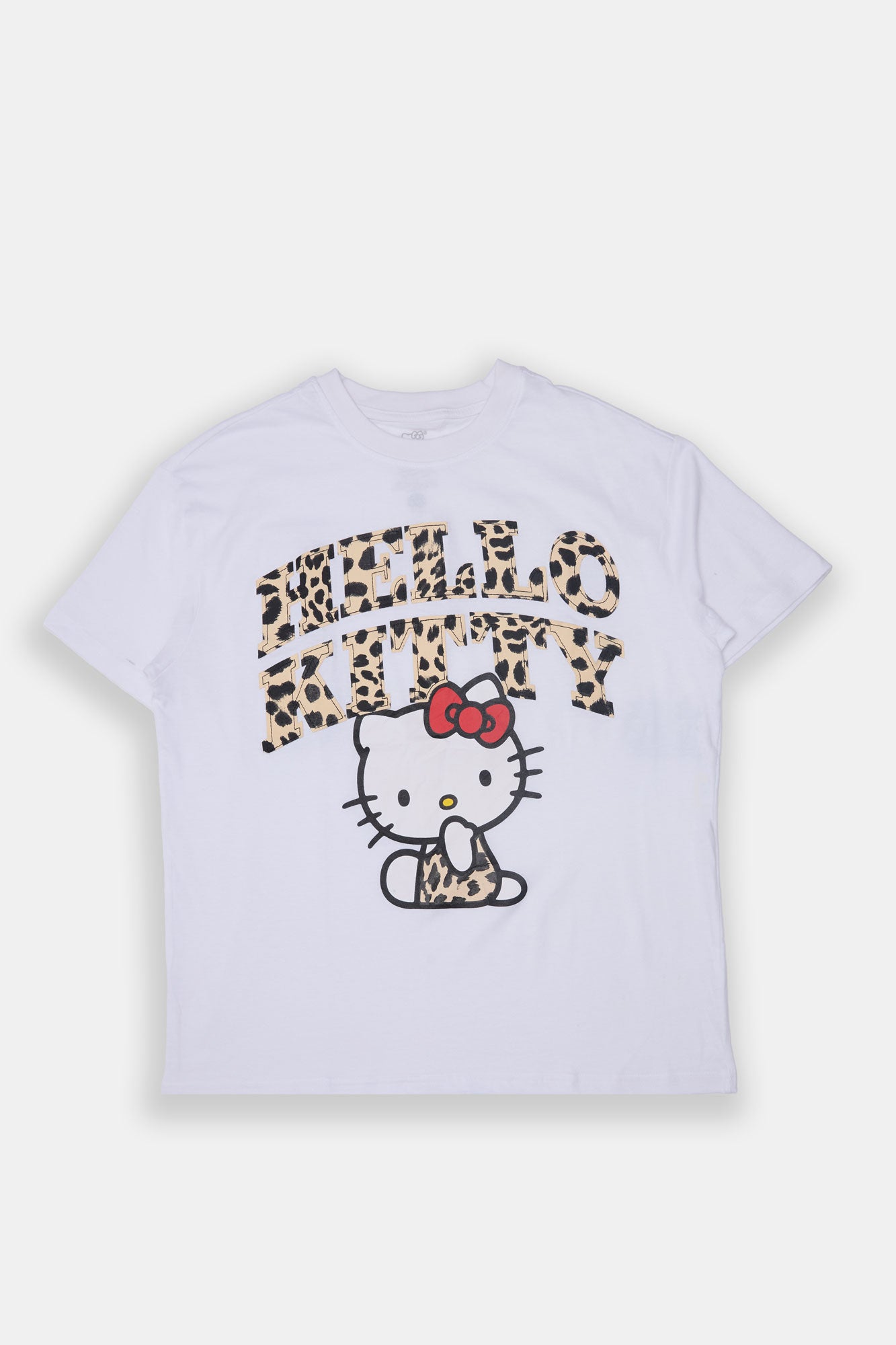 T-shirt coupe garçonne imprime? graphique Hello Kitty léopard