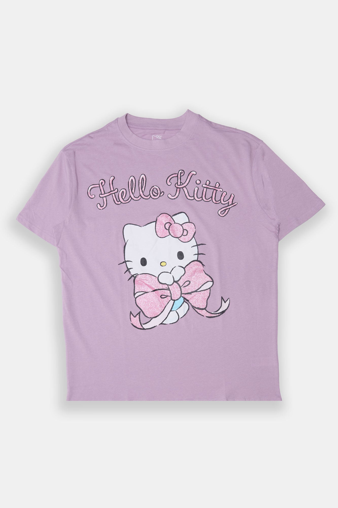 T-shirt coupe garçonne imprime? graphique en strass Hello Kitty