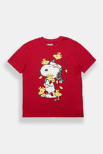 T-shirt décontracté imprime? graphique Peanuts Snoopy et Woodstock lumières des fêtes thumbnail 1