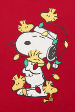 T-shirt décontracté imprime? graphique Peanuts Snoopy et Woodstock lumières des fêtes thumbnail 2