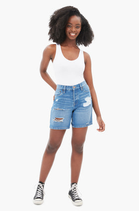 A PERSONAL NOTE 73: Tan Denim Shorts